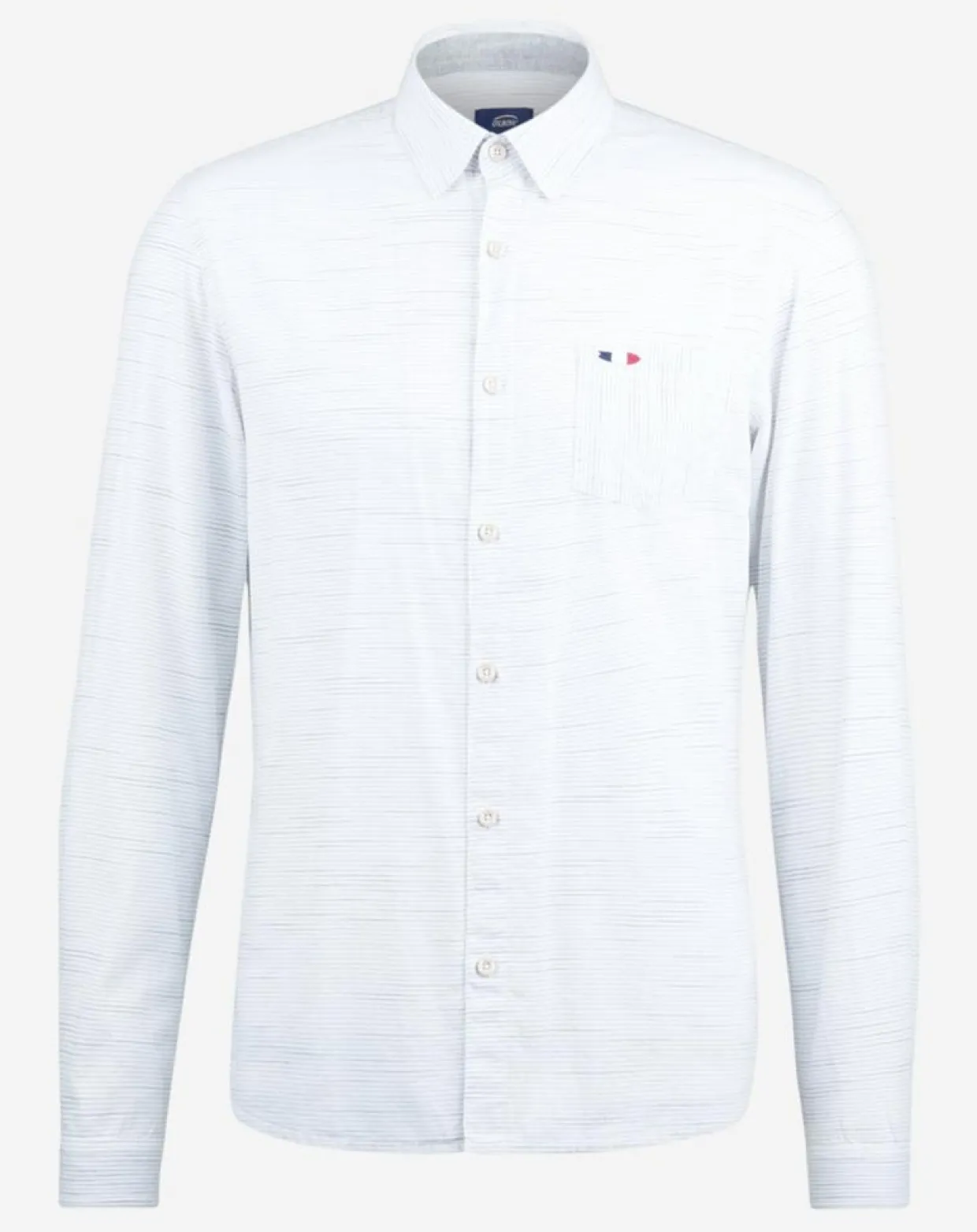 Homme Oxbow Chemises^Chemise ajustée Crena à fines rayures écru/noir