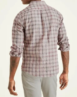 Chemise Alpha Icon Slim Fit à carreaux bleu/rouge-Dockers Discount