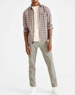 Chemise Alpha Icon Slim Fit à carreaux bleu/rouge-Dockers Discount