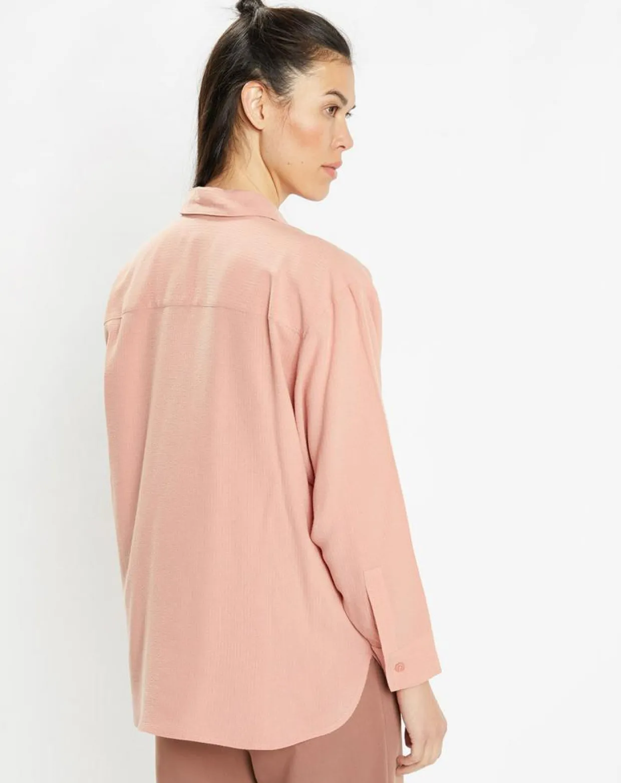 Femme Galeries Lafayette Chemises^Chemise ample en Coton mélangé Paros rayée rose moyen