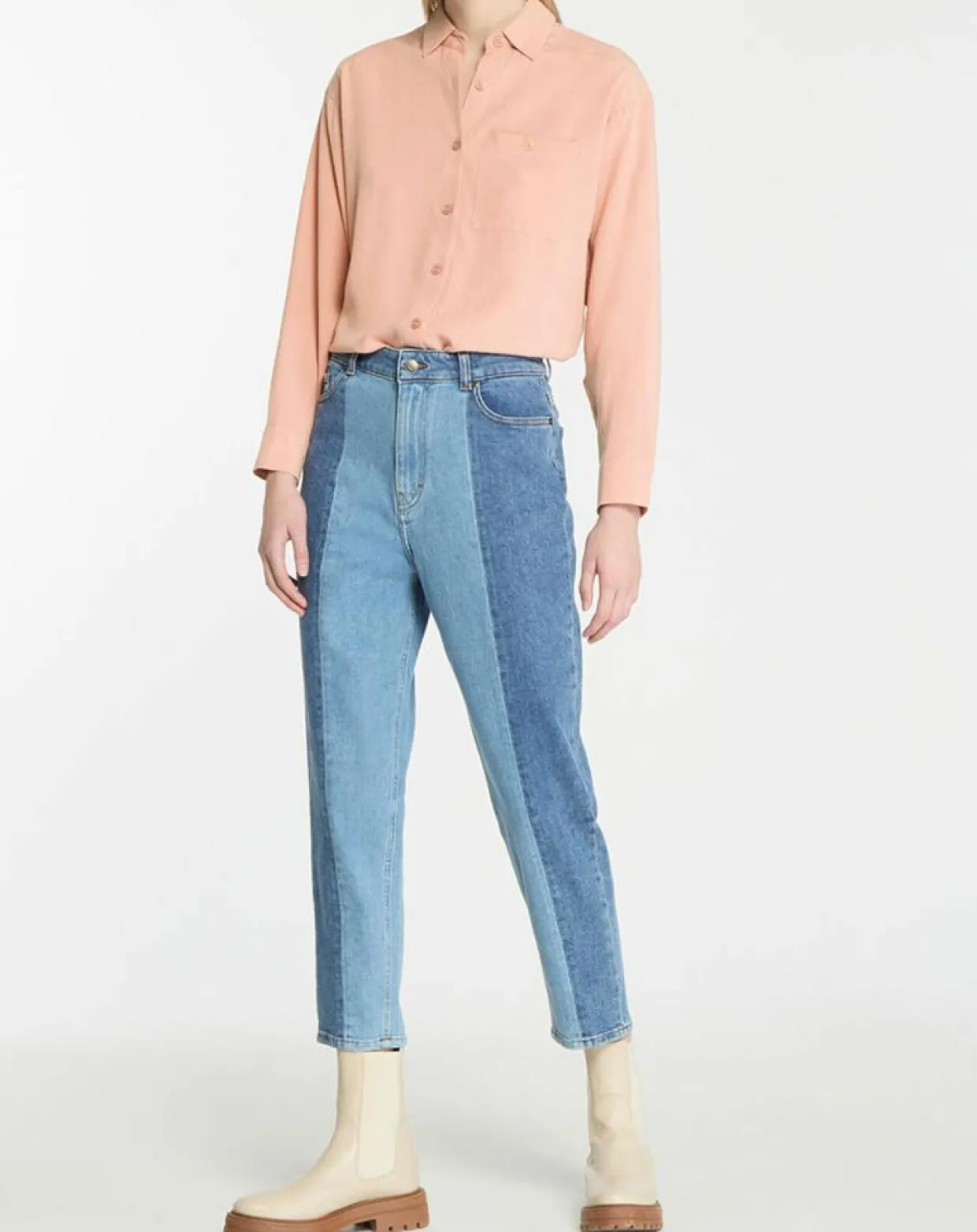 Femme Galeries Lafayette Chemises^Chemise ample en Coton mélangé Paros rayée rose moyen