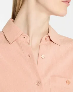 Femme Galeries Lafayette Chemises^Chemise ample en Coton mélangé Paros rayée rose moyen