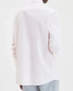 Chemise baton large à rayures rose/blanc-Hackett London New
