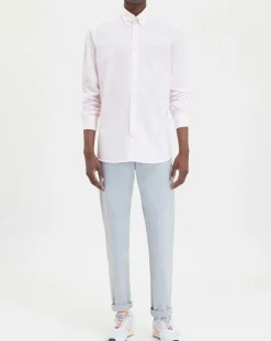 Chemise baton large à rayures rose/blanc-Hackett London New