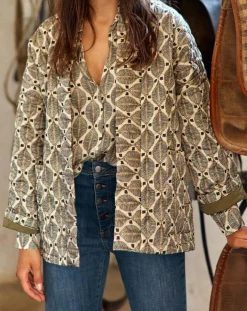 Femme Lauren Vidal Chemises^Chemise Bold imprimée palme