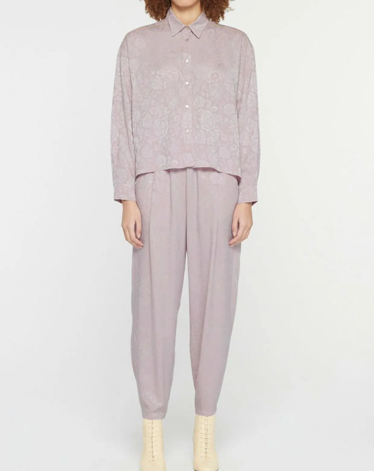 Chemise Boxy Jacquard mauve-Forte forte New