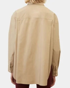 Chemise boyfriend beige-Marc O'Polo
