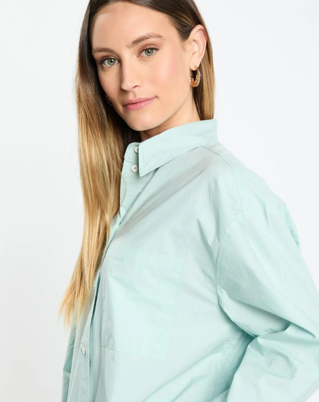 Femme Marc O'Polo Chemises^Chemise boyfriend bleu clair