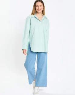 Femme Marc O'Polo Chemises^Chemise boyfriend bleu clair
