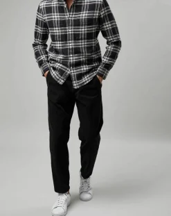 Chemise Carreaux Double Poches Oversize noir/blanc-Marc O'Polo Hot