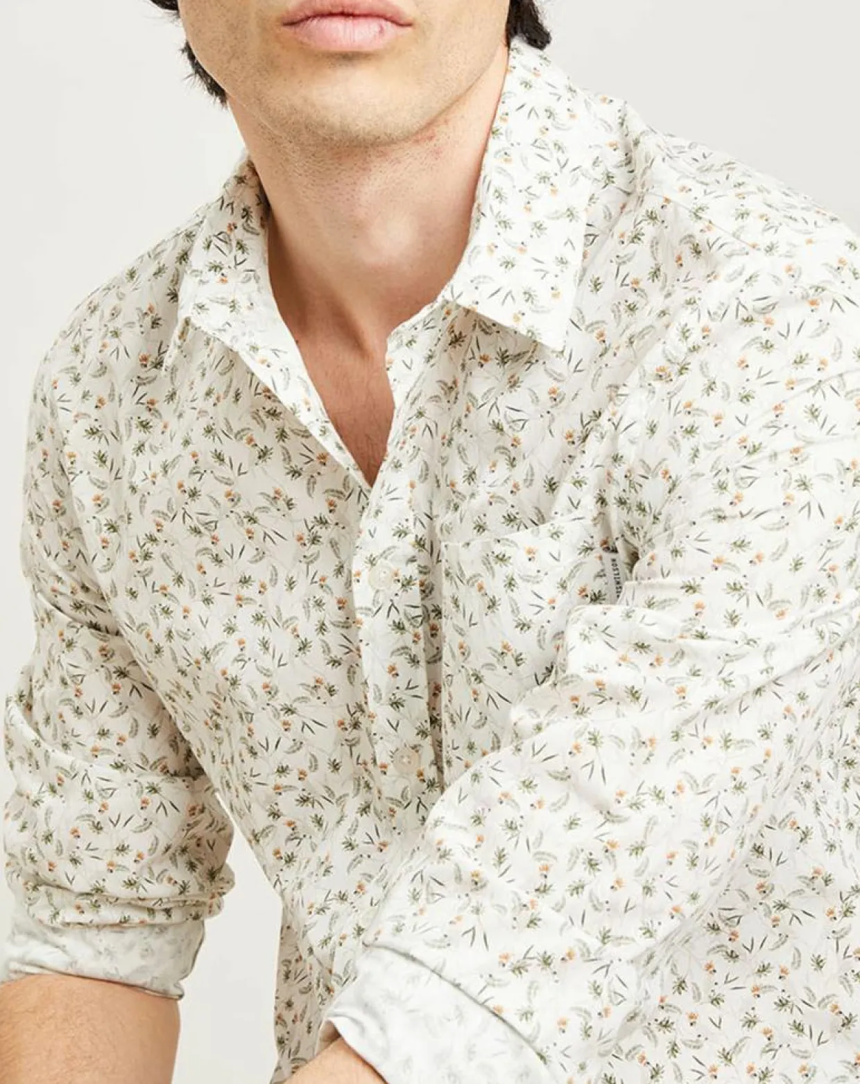 Chemise casual en Popeline Nala imprimée blanc/multicolore-Harris Wilson Outlet