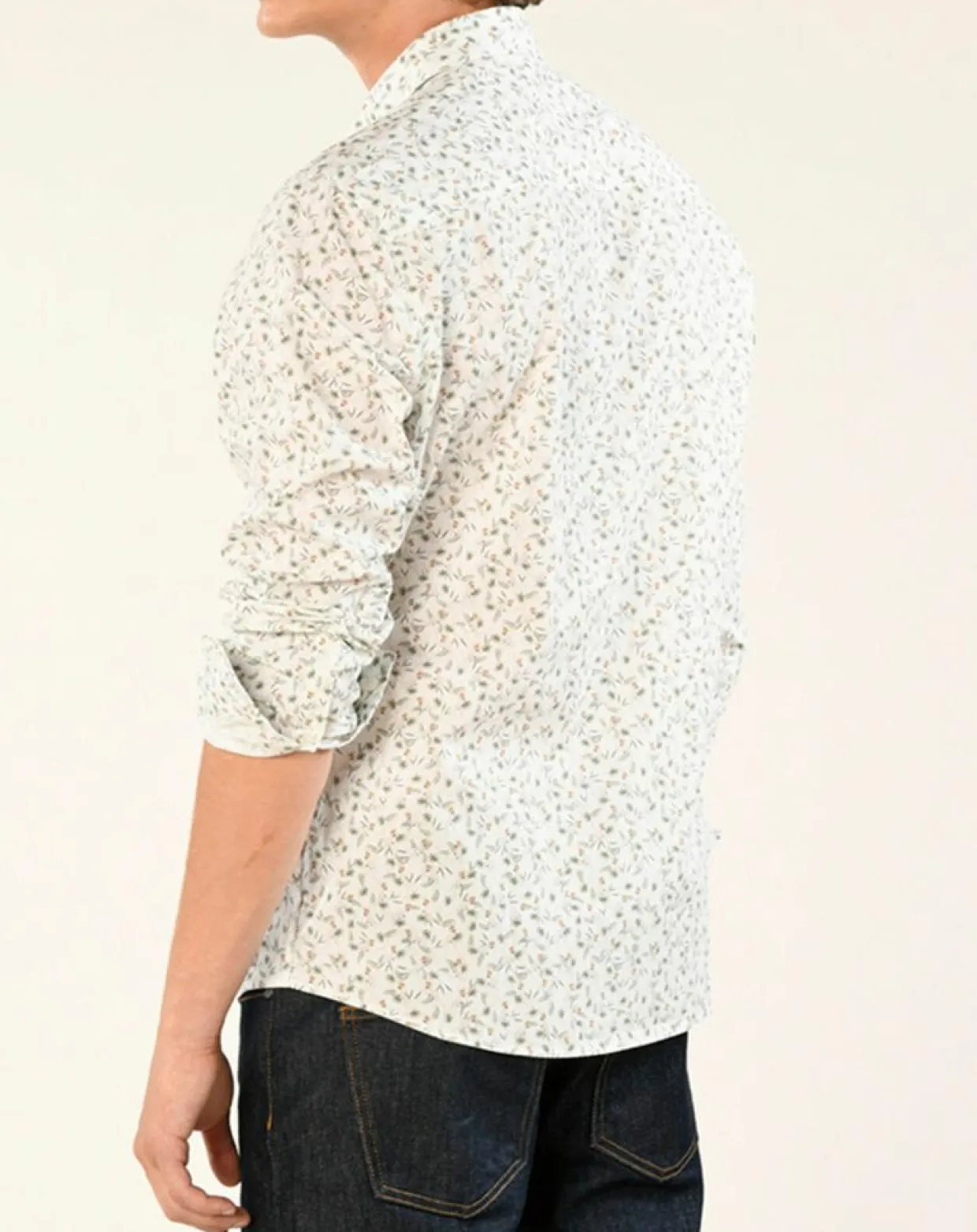 Chemise casual en Popeline Nala imprimée blanc/multicolore-Harris Wilson Outlet