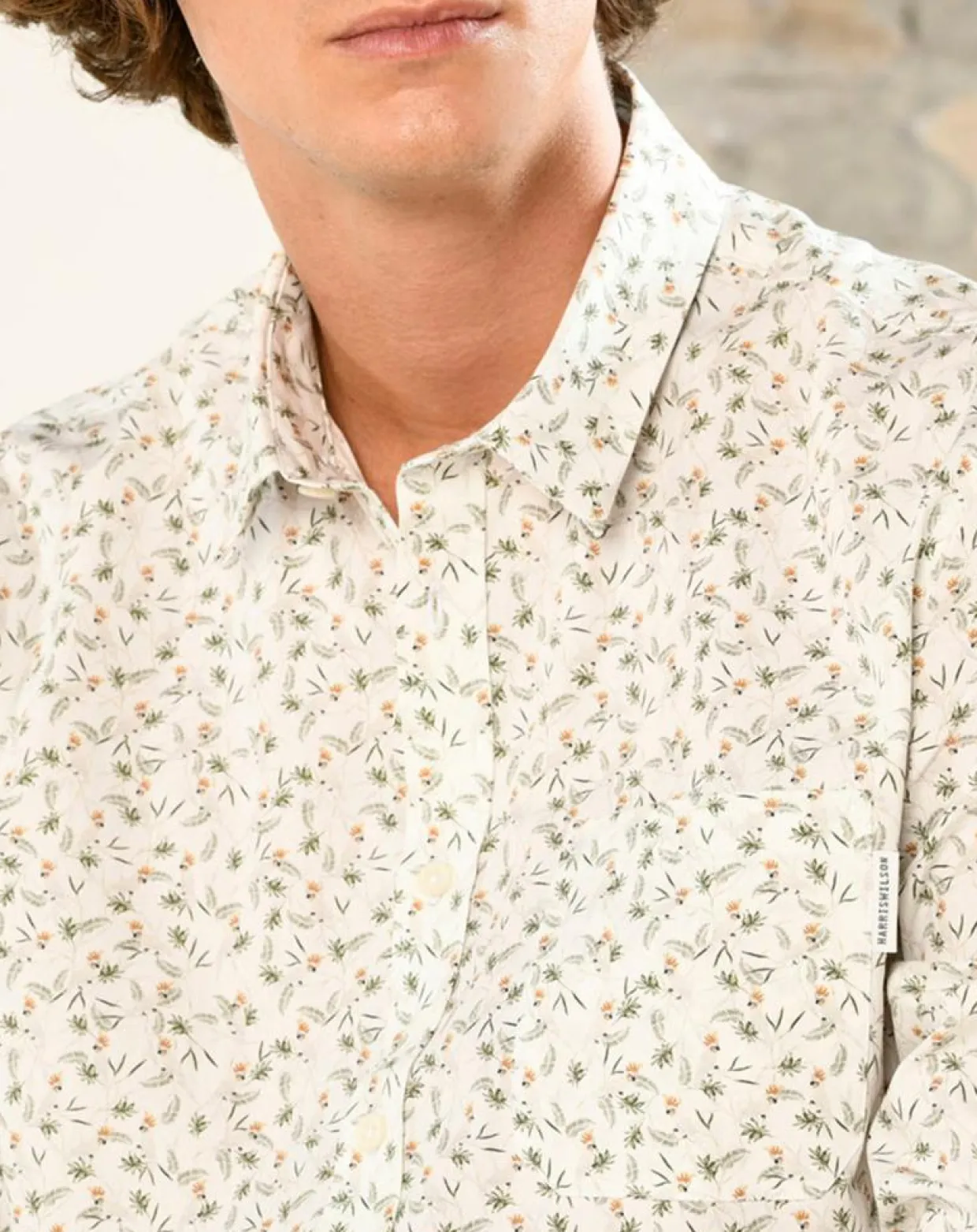 Chemise casual en Popeline Nala imprimée blanc/multicolore-Harris Wilson Outlet