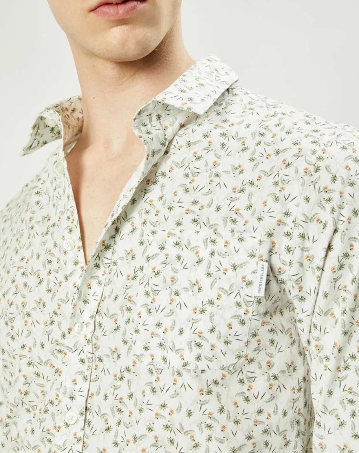 Chemise casual en Popeline Nala imprimée blanc/multicolore-Harris Wilson Outlet