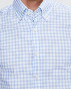 Homme Hackett London Chemises^Chemise Chiy Moyen 3D à carreaux bleue