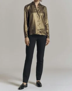 Femme Devernois Chemises^Chemise Christmas dorée