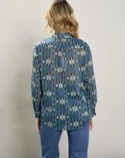 Chemise Cinema imprimée bleue-Hartford Discount