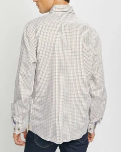Chemise Classic Fit à carreaux beige/vert/rouge-Hackett London Outlet