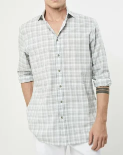 Chemise Classic Fit imprimée vert kaki-Hackett London New