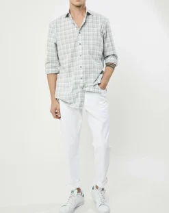 Chemise Classic Fit imprimée vert kaki-Hackett London New