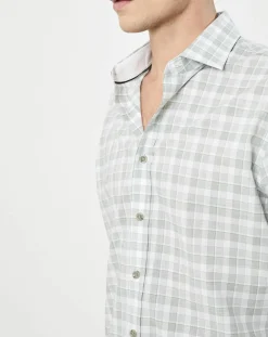 Chemise Classic Fit imprimée vert kaki-Hackett London New