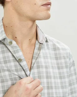 Chemise Classic Fit imprimée vert kaki-Hackett London New