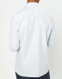 Chemise Classic Fit Jacquard imprimée bleu/blanc-Hackett London Hot