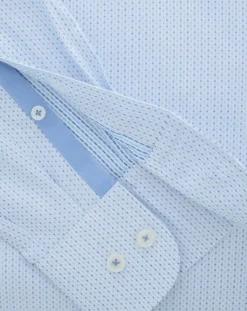 Chemise Classic Fit Jacquard imprimée bleu/blanc-Hackett London Hot