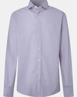 Chemise Classic Fit rayée rouge/bleu-Hackett London Outlet