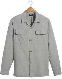 Homme Dockers Chemises^Chemise classique LS Camp kaki clair/gris