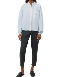 Femme Marc O'Polo Chemises^Chemise Col Mao Poche bleu clair