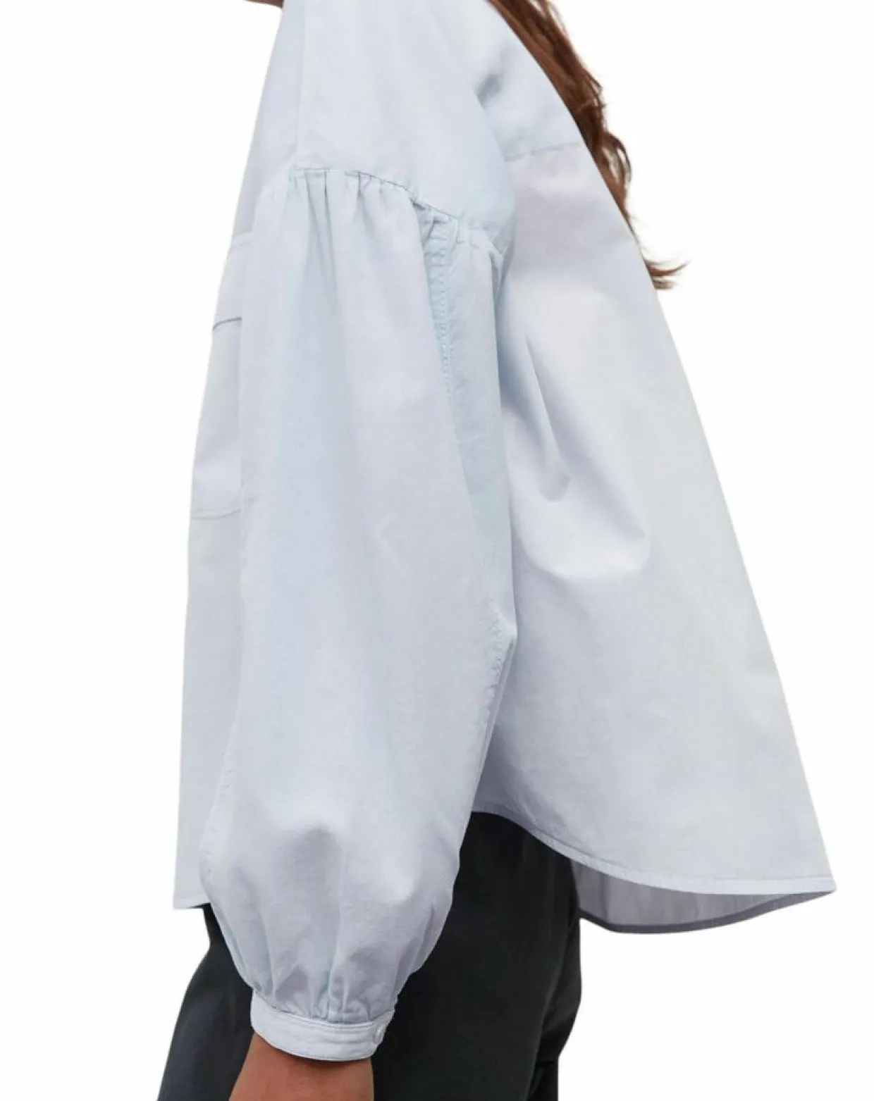 Femme Marc O'Polo Chemises^Chemise Col Mao Poche bleu clair