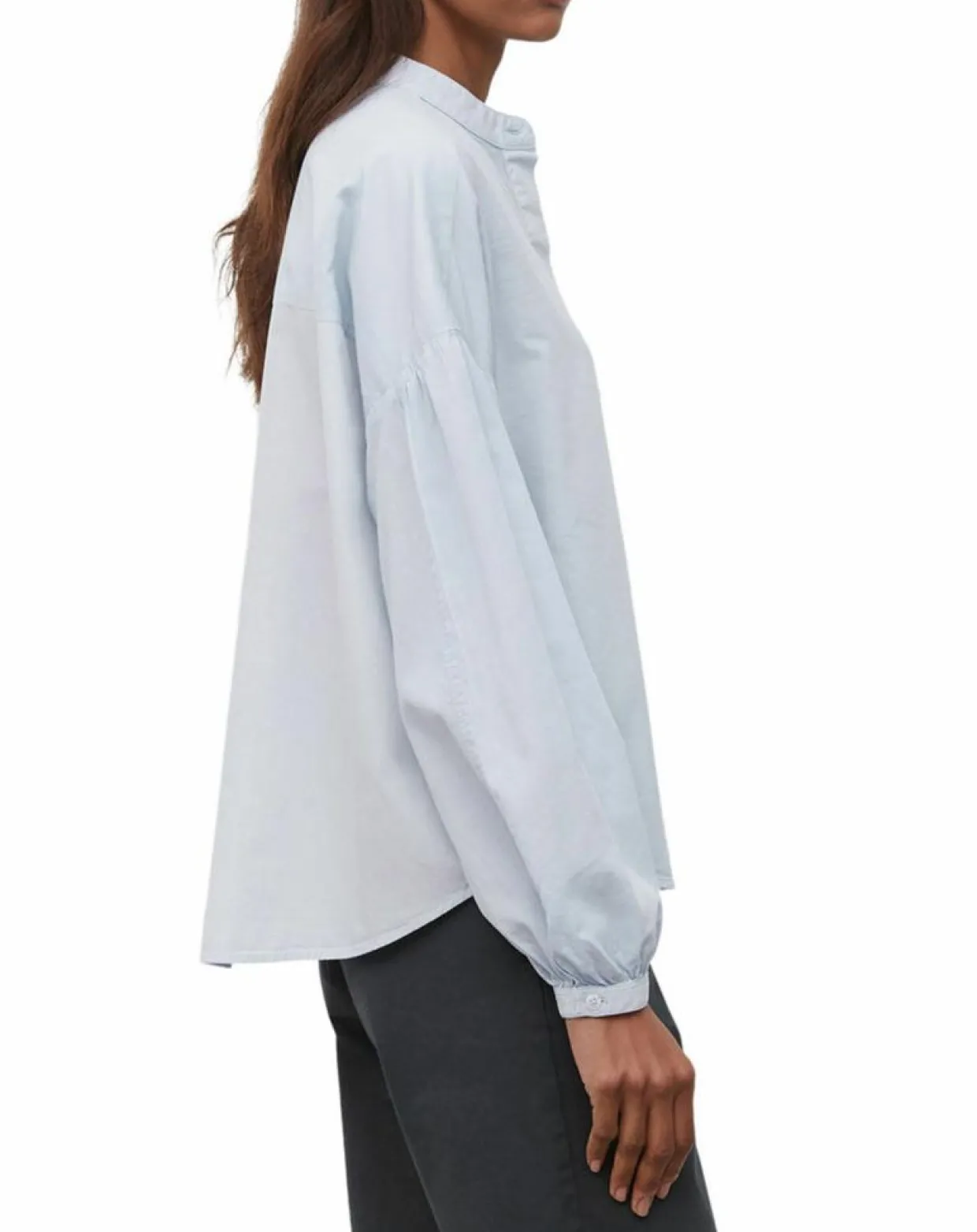 Femme Marc O'Polo Chemises^Chemise Col Mao Poche bleu clair