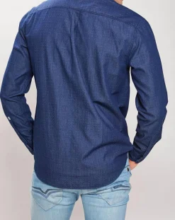 Chemise confort à micro points bleue-Pepe Jeans New