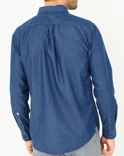 Chemise confort à micro points bleue-Pepe Jeans New