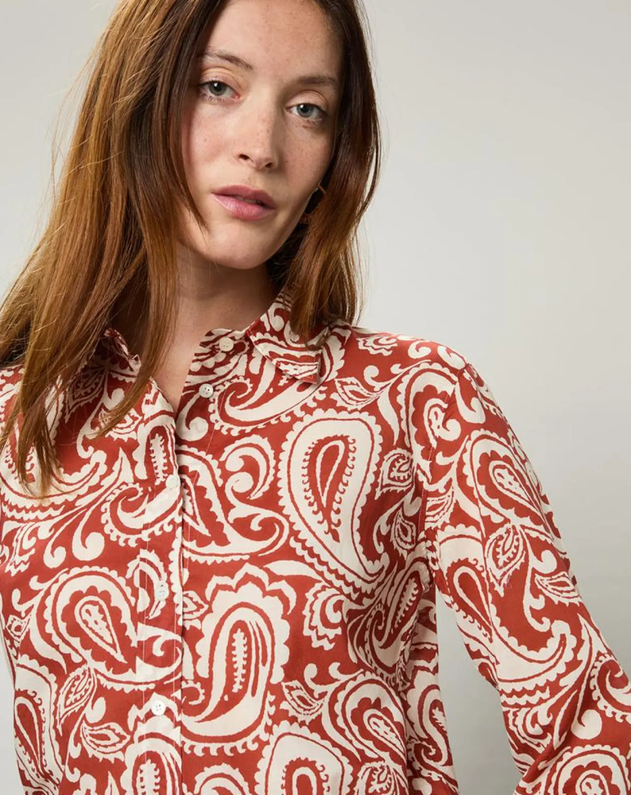 Femme Hartford Chemises^Chemise Coraz imprimée orange sombre