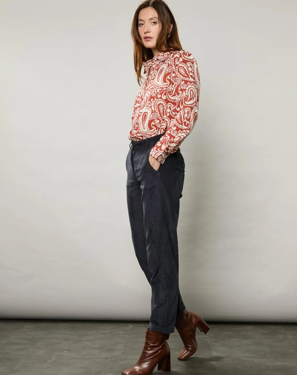 Femme Hartford Chemises^Chemise Coraz imprimée orange sombre