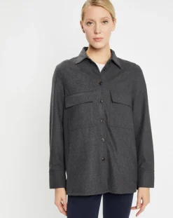Chemise Corfou en Laine mélangée gris foncé-Jodhpur Hot