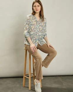 Chemise Cristal blanc brut/bleu-Hartford Discount