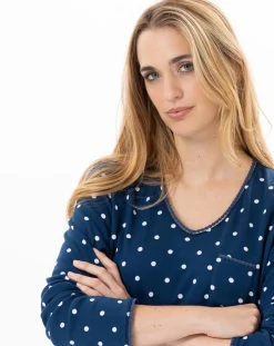 Chemise de nuit Chamade prusse-Le Chat Discount