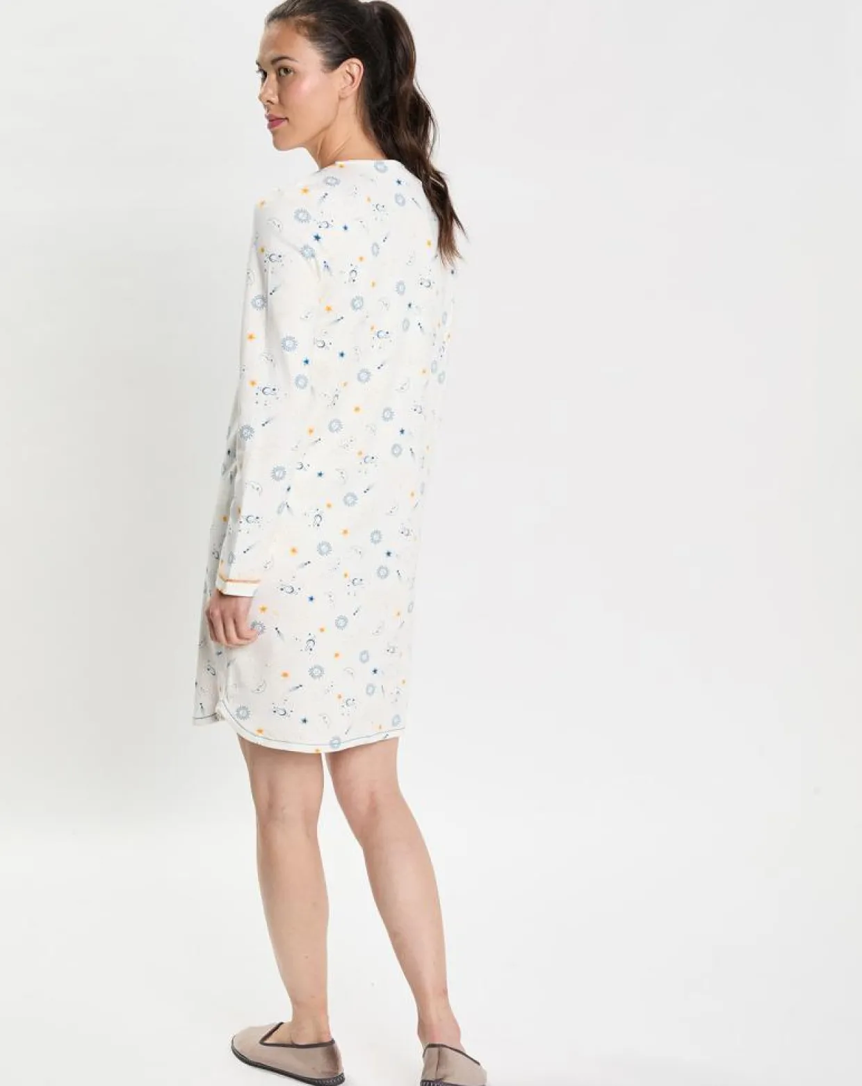 Femme Le Chat Lingerie, Nuit^Chemise de nuit Céleste écrue