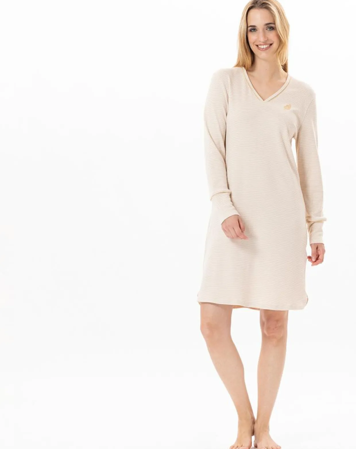Chemise de nuit Garance doré/écru-Le Chat Best
