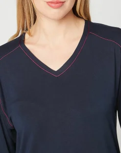 Chemise de nuit Slow bleu marine-Le Chat Discount