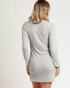 Chemise de nuit Soft Côtelée C gris chiné-Admas Best