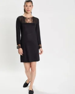 Femme Le Chat Lingerie, Nuit^Chemise de nuit Vivienne noire