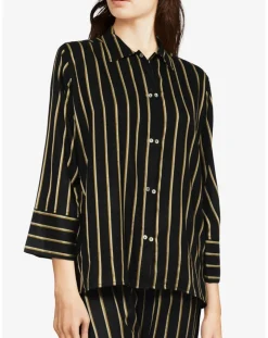 Chemise de pyjama Graphic noir/doré-Femilet Hot