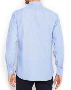 Homme Pepe Jeans Chemises^Chemise droite à pois Micro Mylor bleu clair