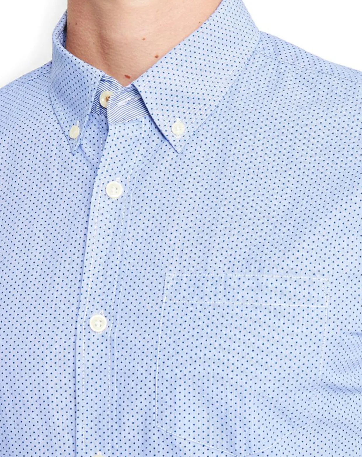 Homme Pepe Jeans Chemises^Chemise droite à pois Micro Mylor bleu clair