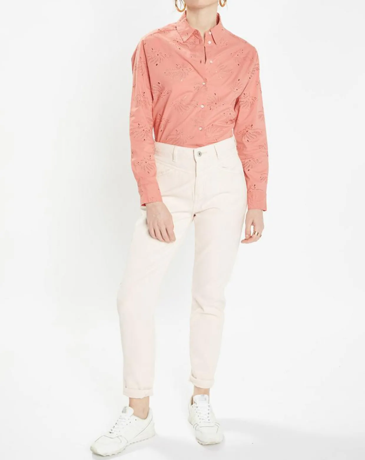 Femme Galeries Lafayette Chemises^Chemise Ebrizia brodée ajourée bois de rose