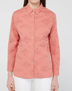 Femme Galeries Lafayette Chemises^Chemise Ebrizia brodée ajourée bois de rose